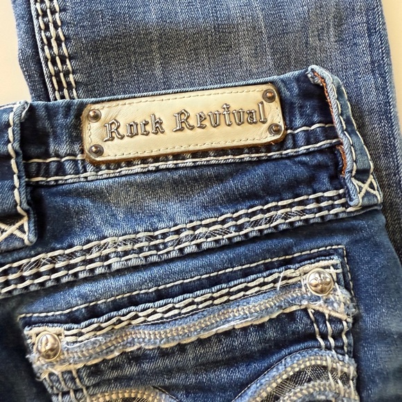 Rock Revival- Parol-Easy Bootcut-Jeans-Blue Jeans-Western-Cowgirl-Rodeo-Size 27 - Picture 2 of 16